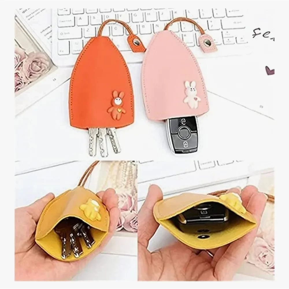 Colorful Bunny Key Wallet Set Of 4